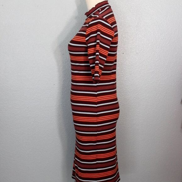 UO Urban Outfitters Striped Ribbed Knit Midi Dress Size M - Picture 6 of 10